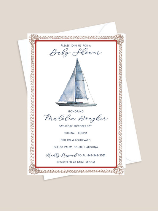Nautical Baby Shower Invitation