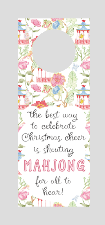 Merry Mahjong Wine Tag