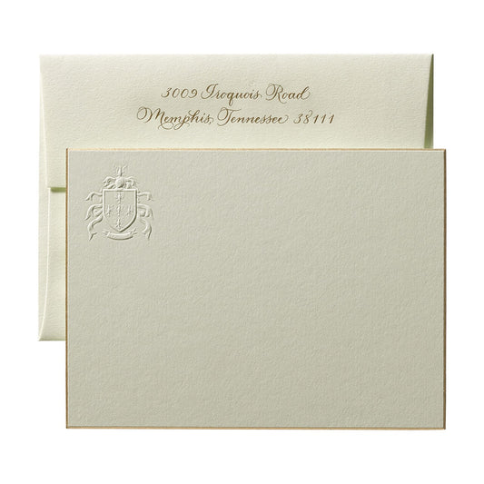 family crest stationery custom