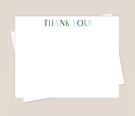 Multicolored Thank You! Stationery