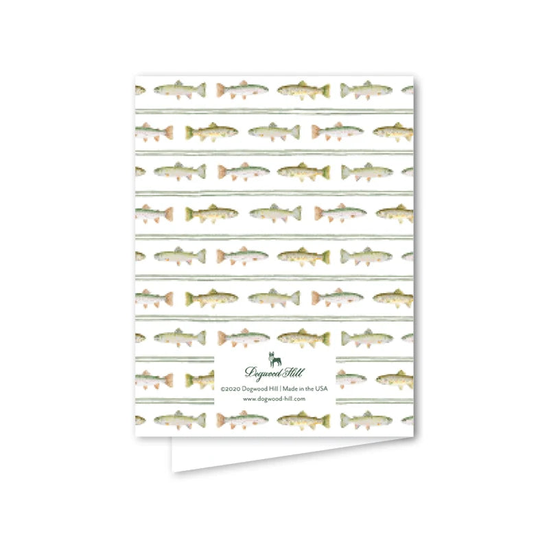 Fly Fishing Trout Birthday Card