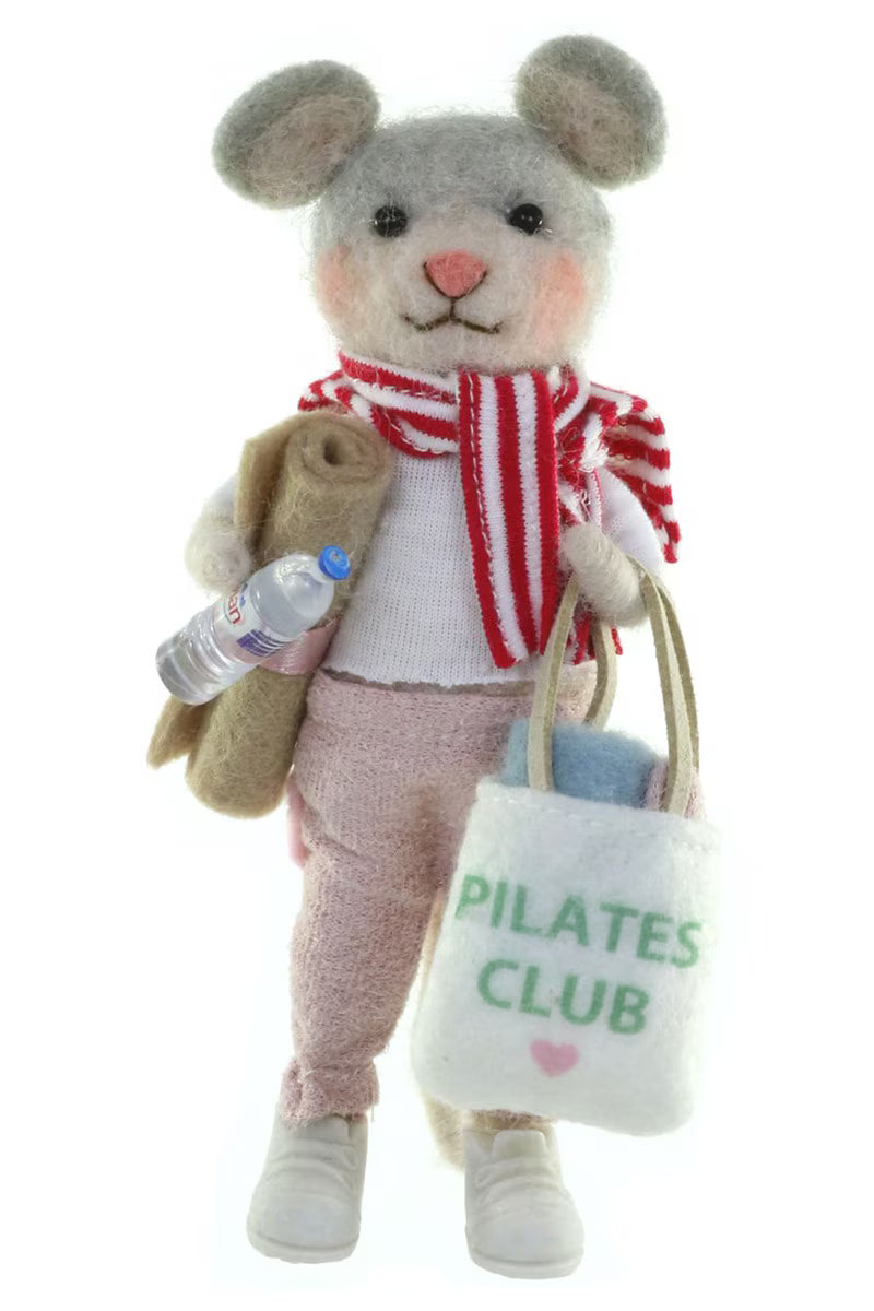Pilates Mouse Ornament