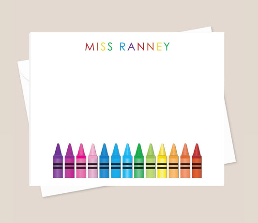 Rainbow Crayon Stationery