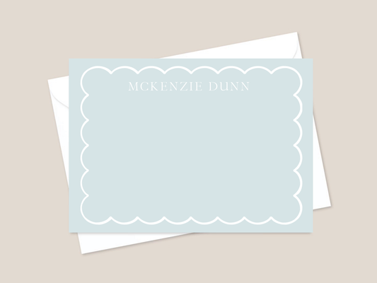 Blue and white stationary 