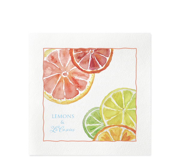 Lemons Cocktail Napkins