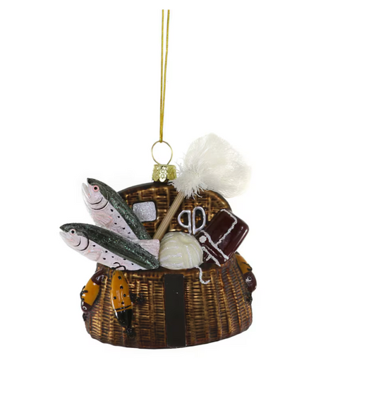 Vintage Fishing Creel Ornament