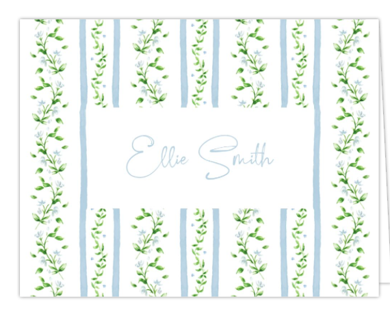 Blue and Green Folded  Vine Card