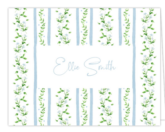 Blue and Green Folded  Vine Card