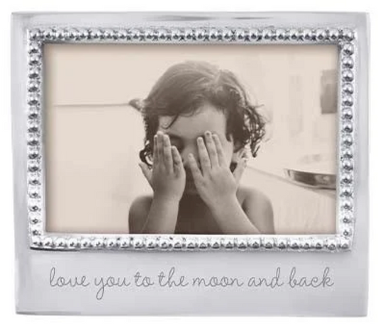 LOVE YOU TO THE MOON AND BACK Beaded 4x6 Frame