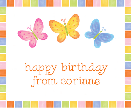 Colorful Butterfly Calling Card