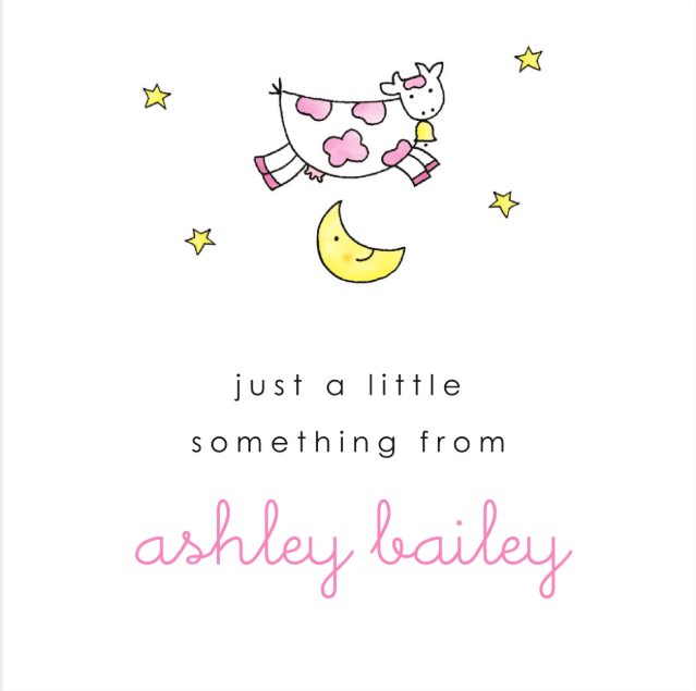 Book cover with cartoon baby and text 'just a little something from ashley bailey' on a white background