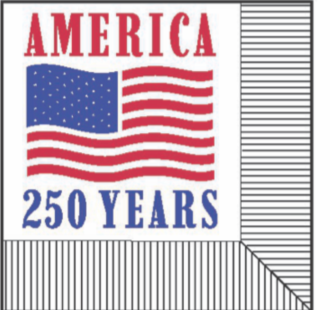 napkins that say America 250 years with an American flag