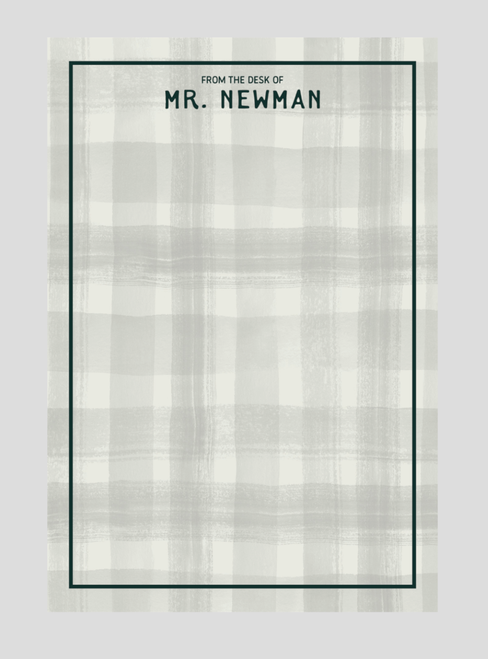 Green Desk Notepad