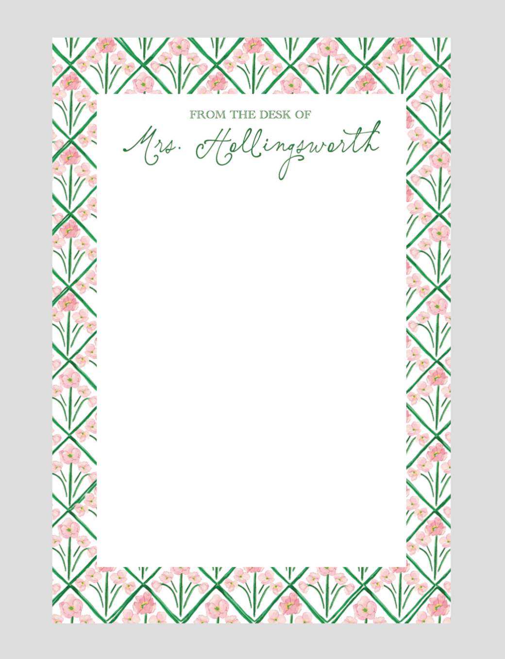 Floral Desk Notepad