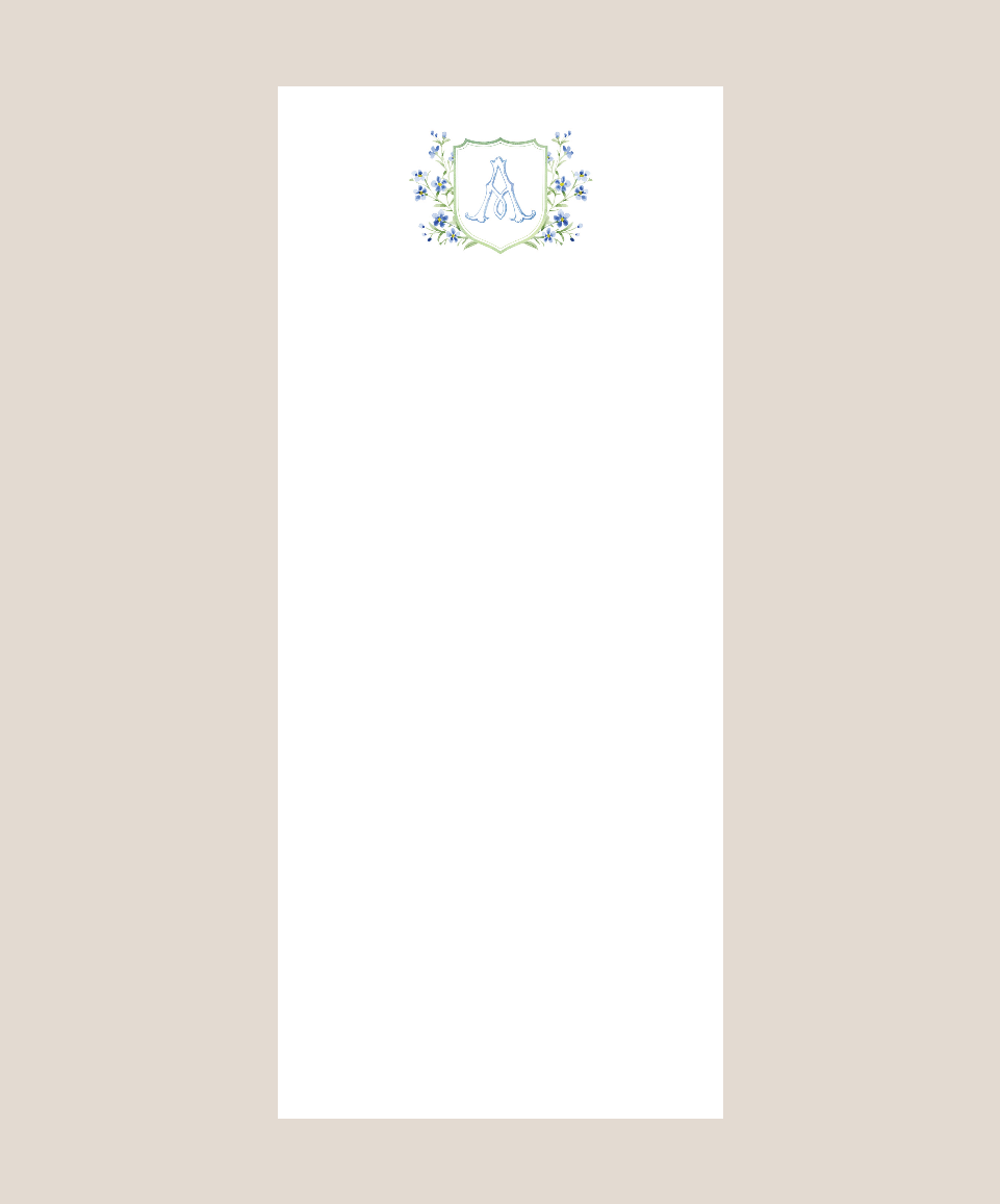 Letter Blooming Blues Notepad