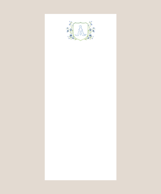 Letter Blooming Blues Notepad