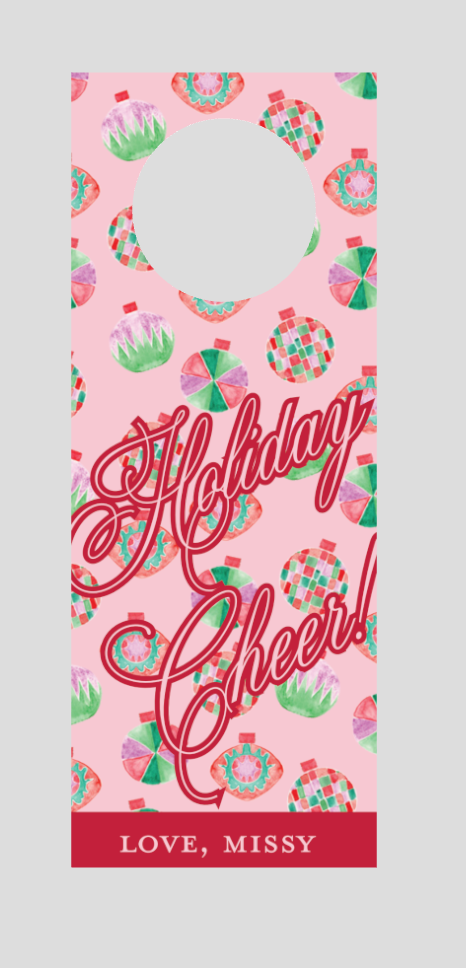 Cheer Baubles Bottle Tags