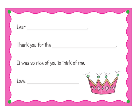 Fill in the Blank Stationery Pink