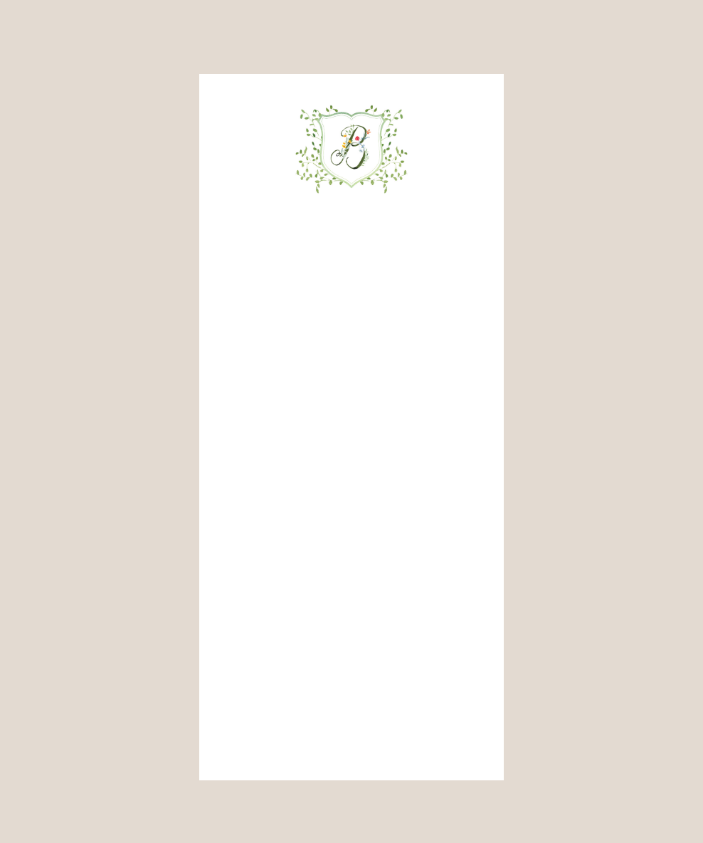 Letter Garden Party Notepad