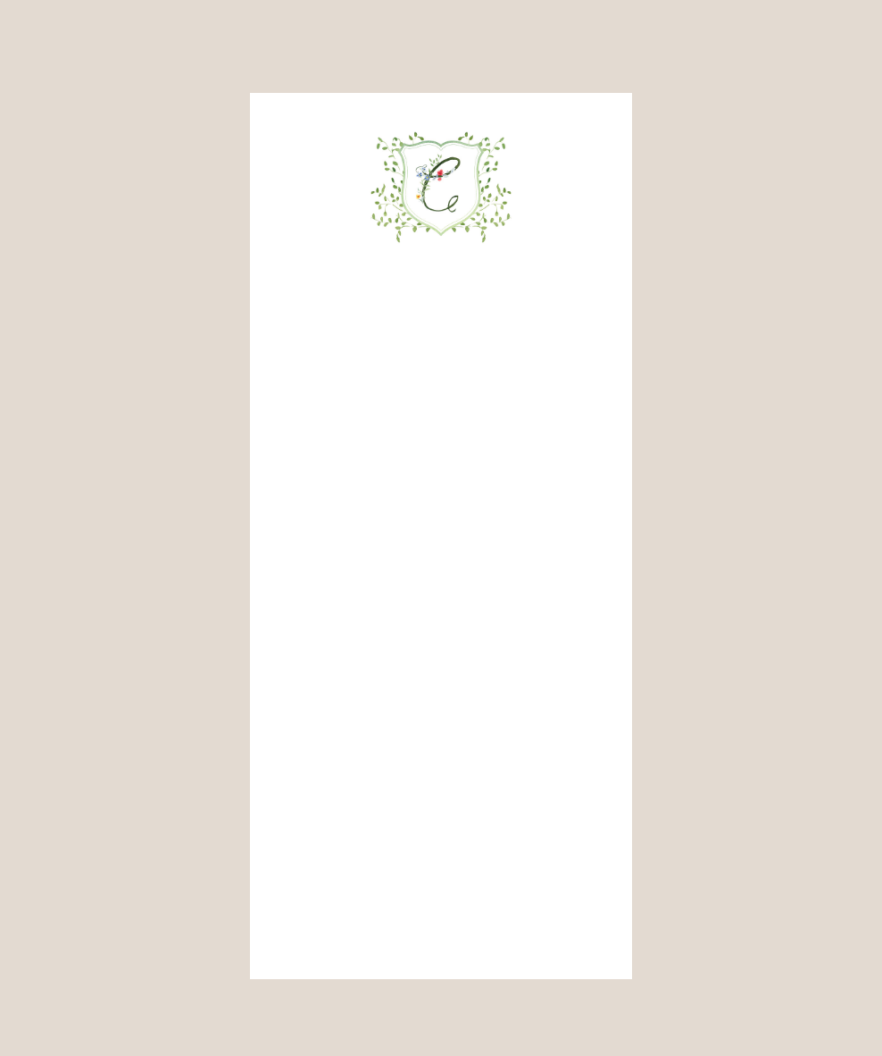 Letter Garden Party Notepad