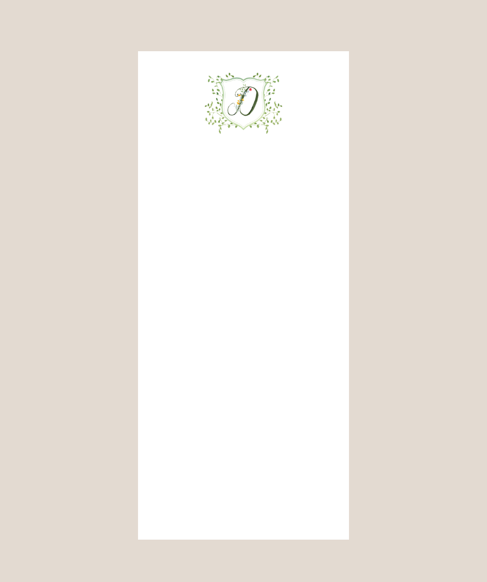 Letter Garden Party Notepad