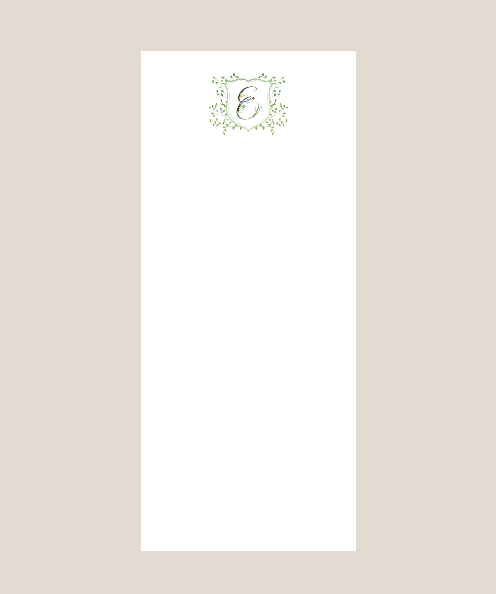Letter Garden Party Notepad