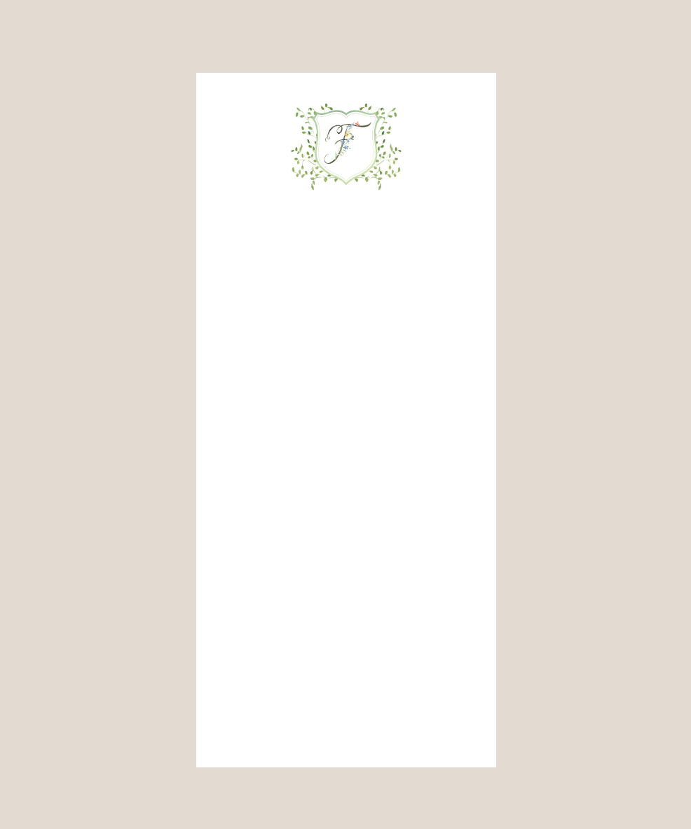 Letter Garden Party Notepad