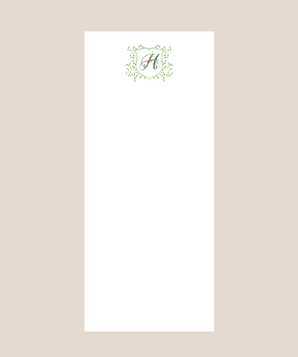 Letter Garden Party Notepad