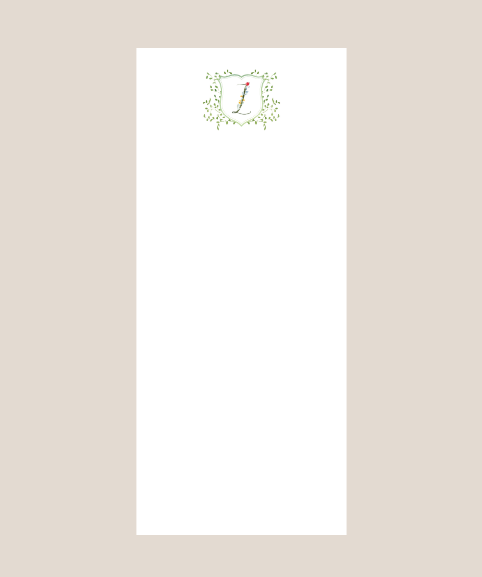 Letter Garden Party Notepad