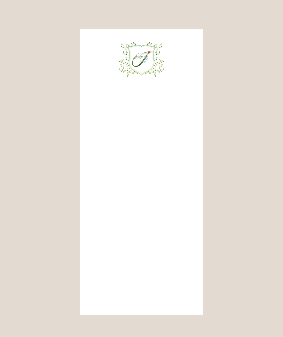 Letter Garden Party Notepad