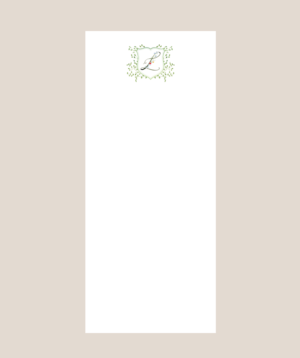 Letter Garden Party Notepad