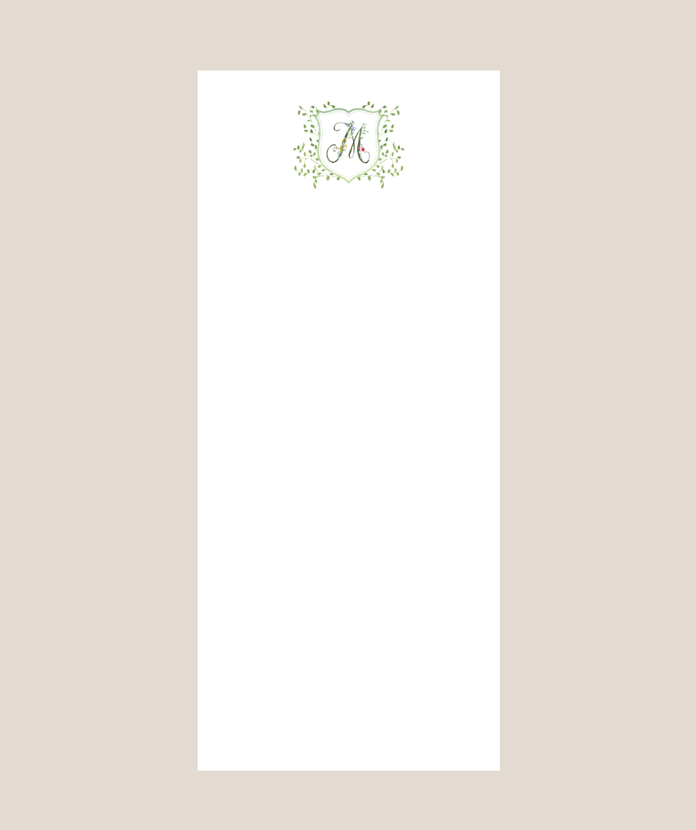 Letter Garden Party Notepad