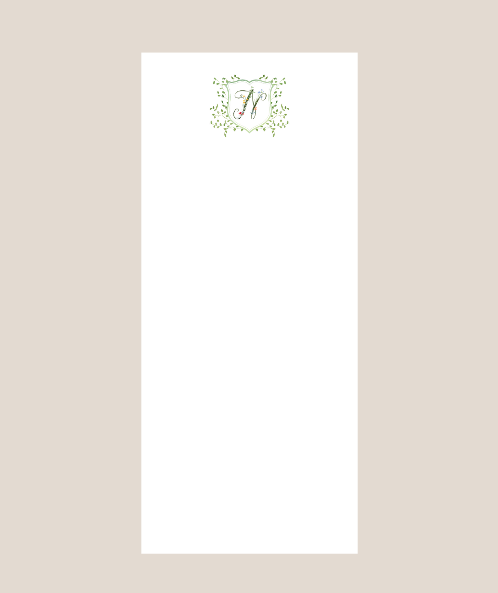 Letter Garden Party Notepad