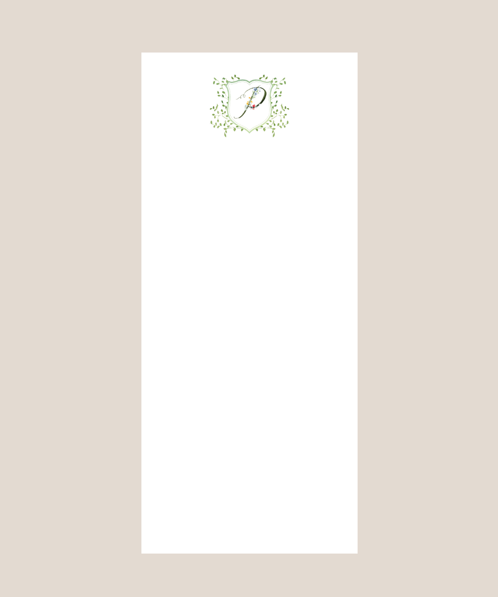 Letter Garden Party Notepad