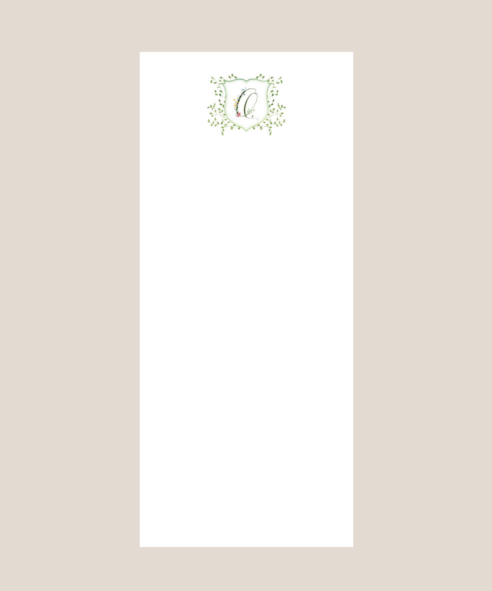 Letter Garden Party Notepad