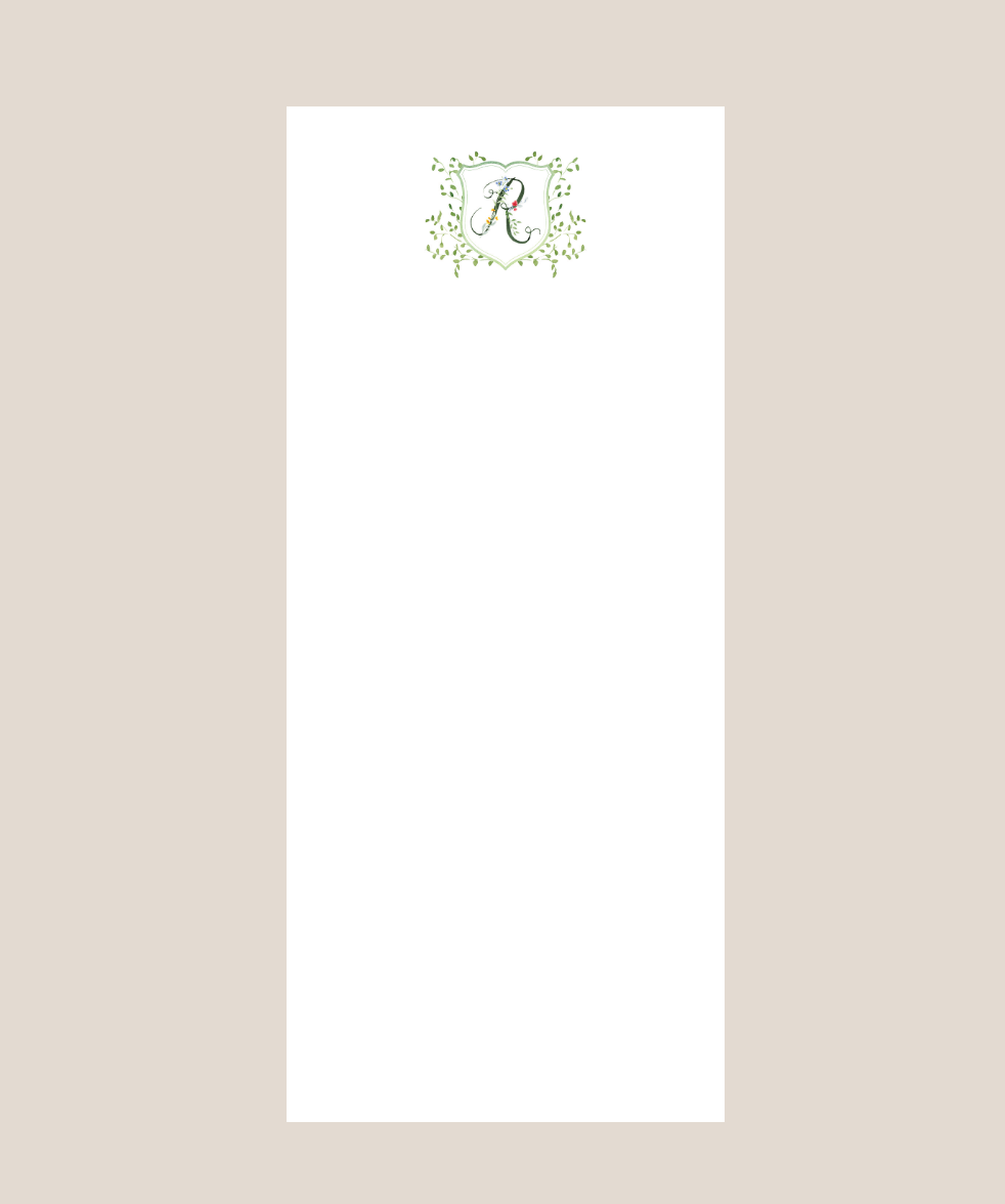 Letter Garden Party Notepad