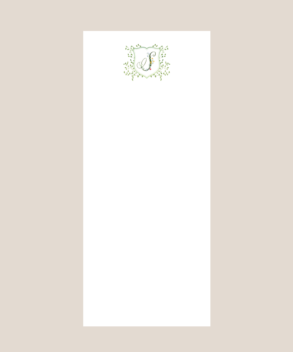 Letter Garden Party Notepad