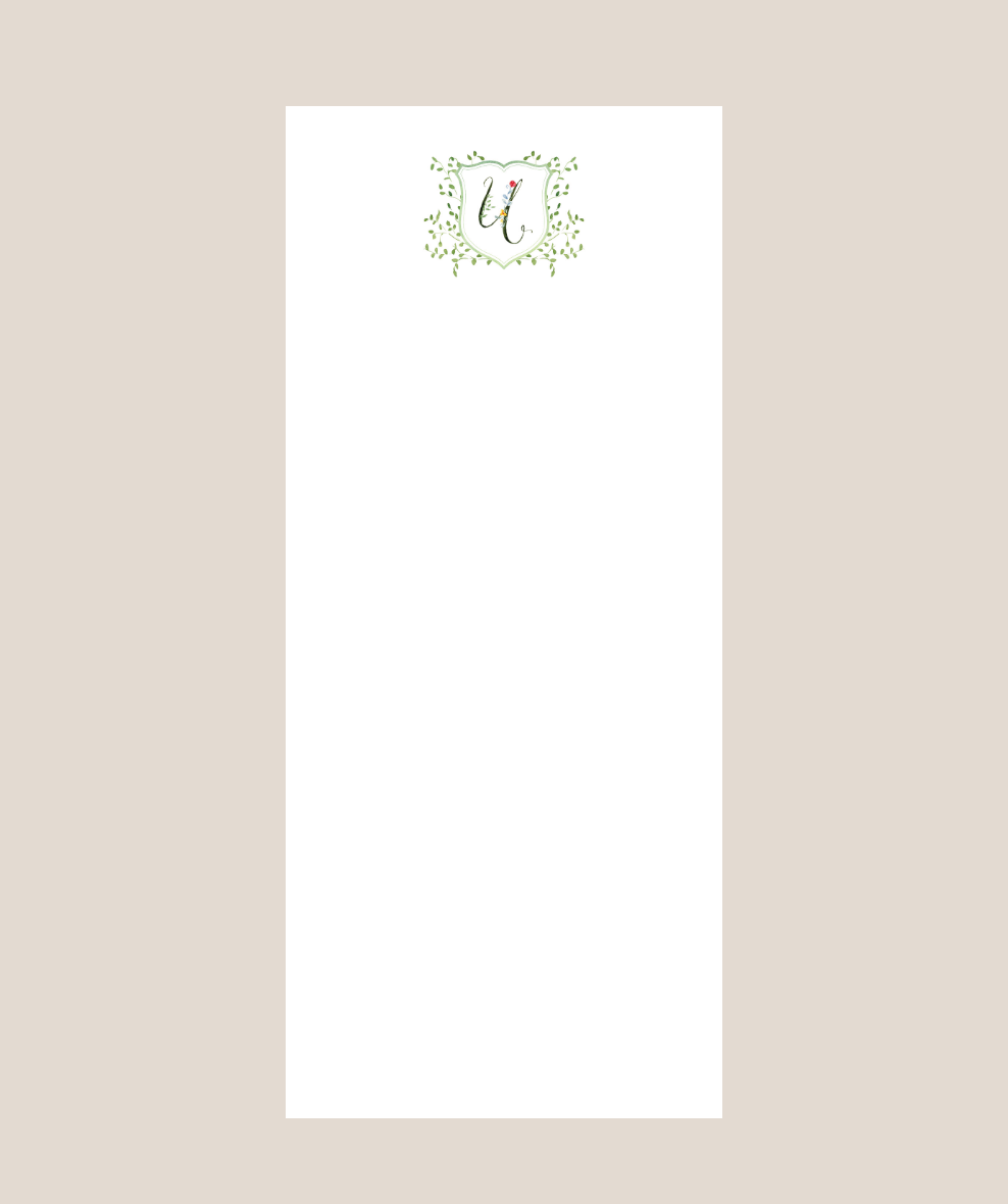 Letter Garden Party Notepad