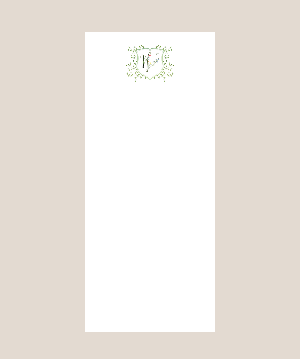 Letter Garden Party Notepad