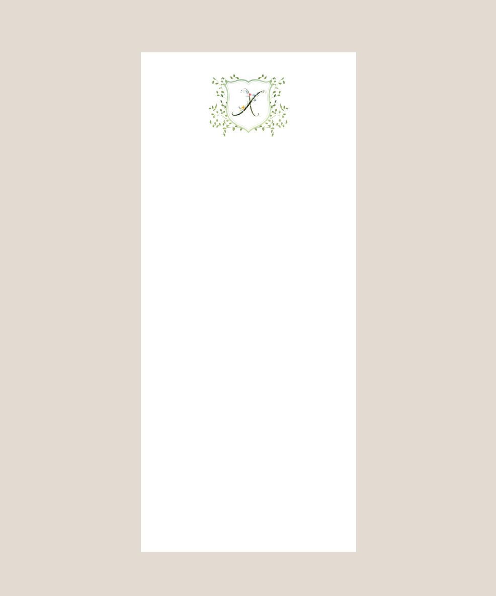 Letter Garden Party Notepad