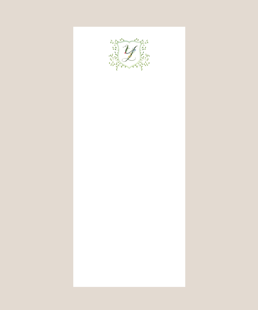 Letter Garden Party Notepad