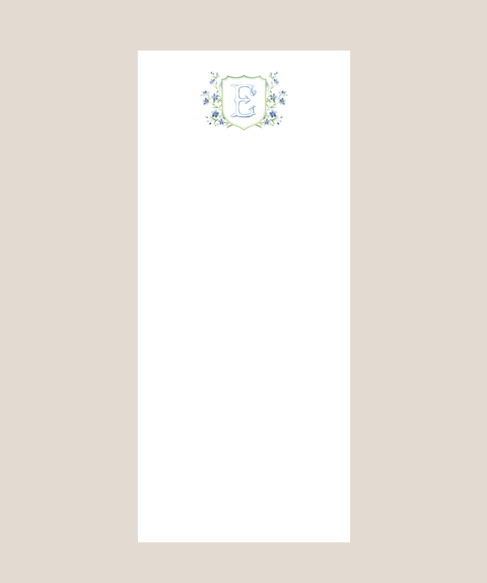 Letter Blooming Blues Notepad