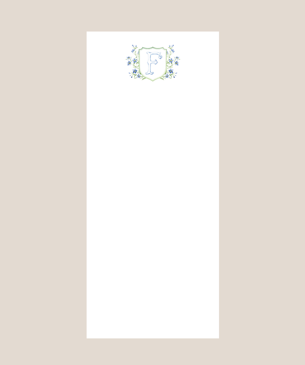 Letter Blooming Blues Notepad