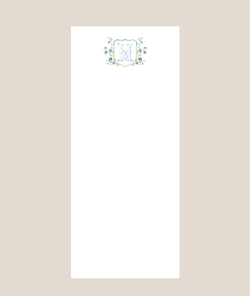 Letter Blooming Blues Notepad