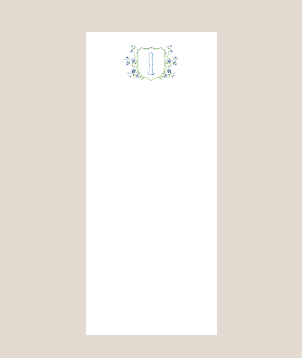 Letter Blooming Blues Notepad