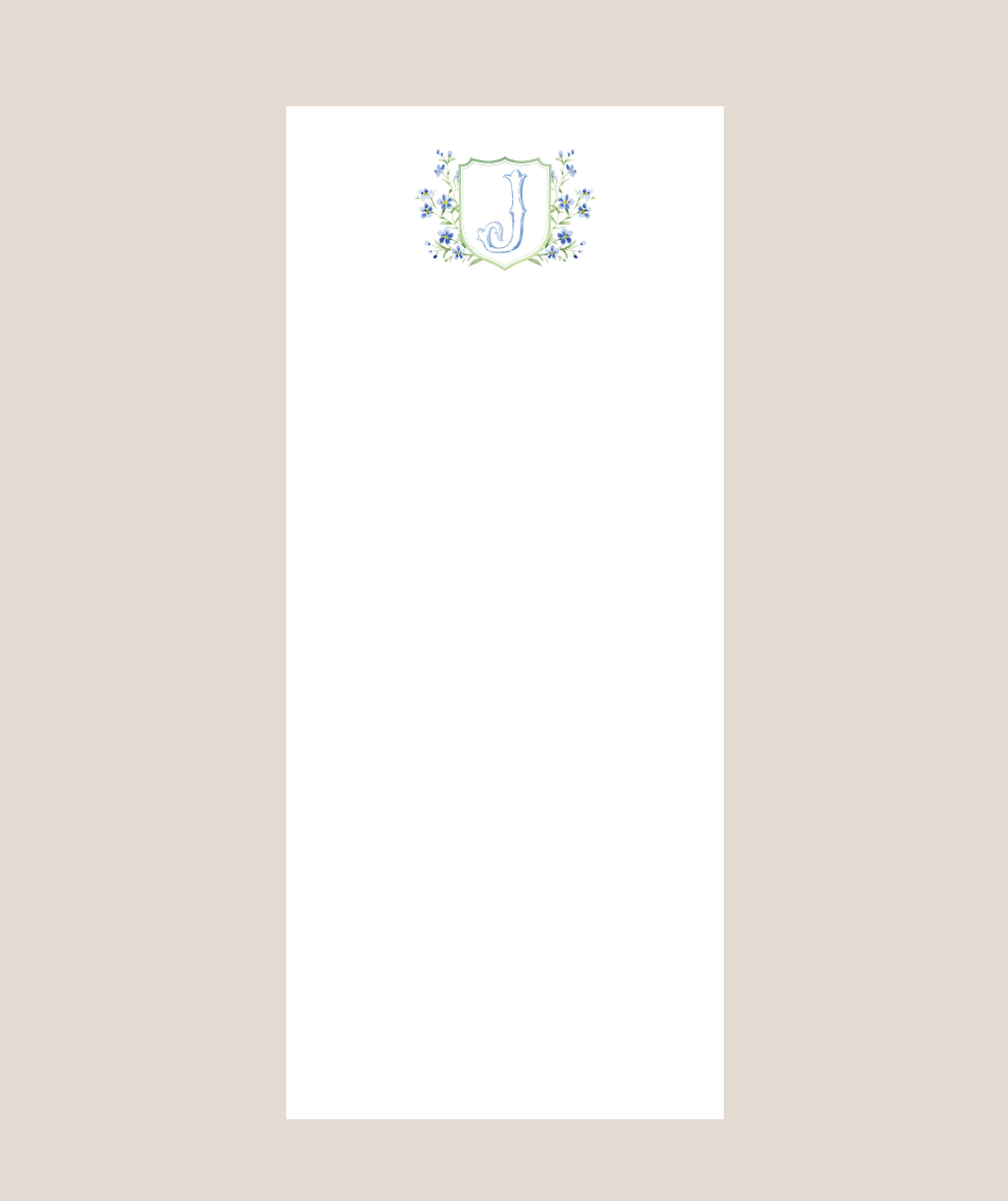 Letter Blooming Blues Notepad