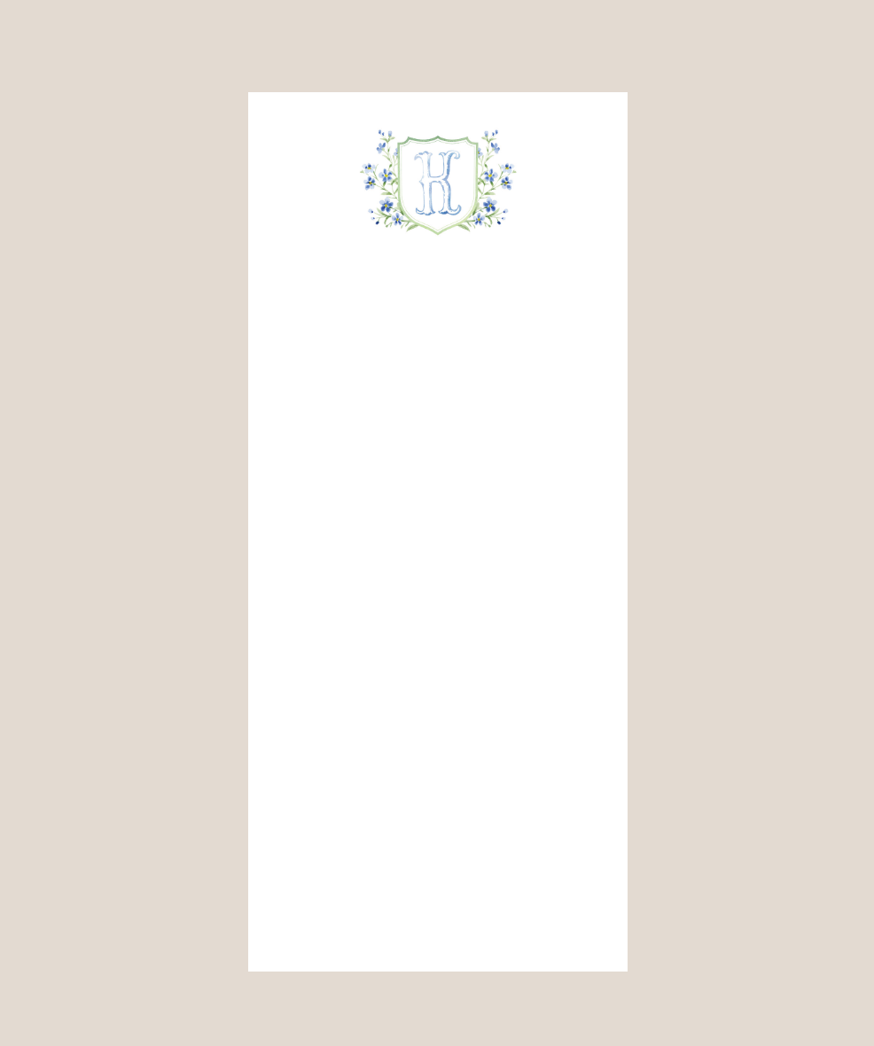 Letter Blooming Blues Notepad
