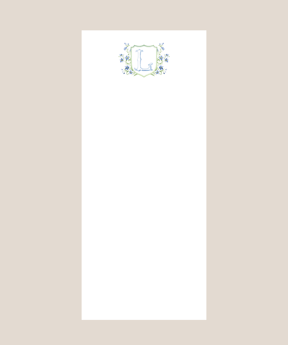 Letter Blooming Blues Notepad