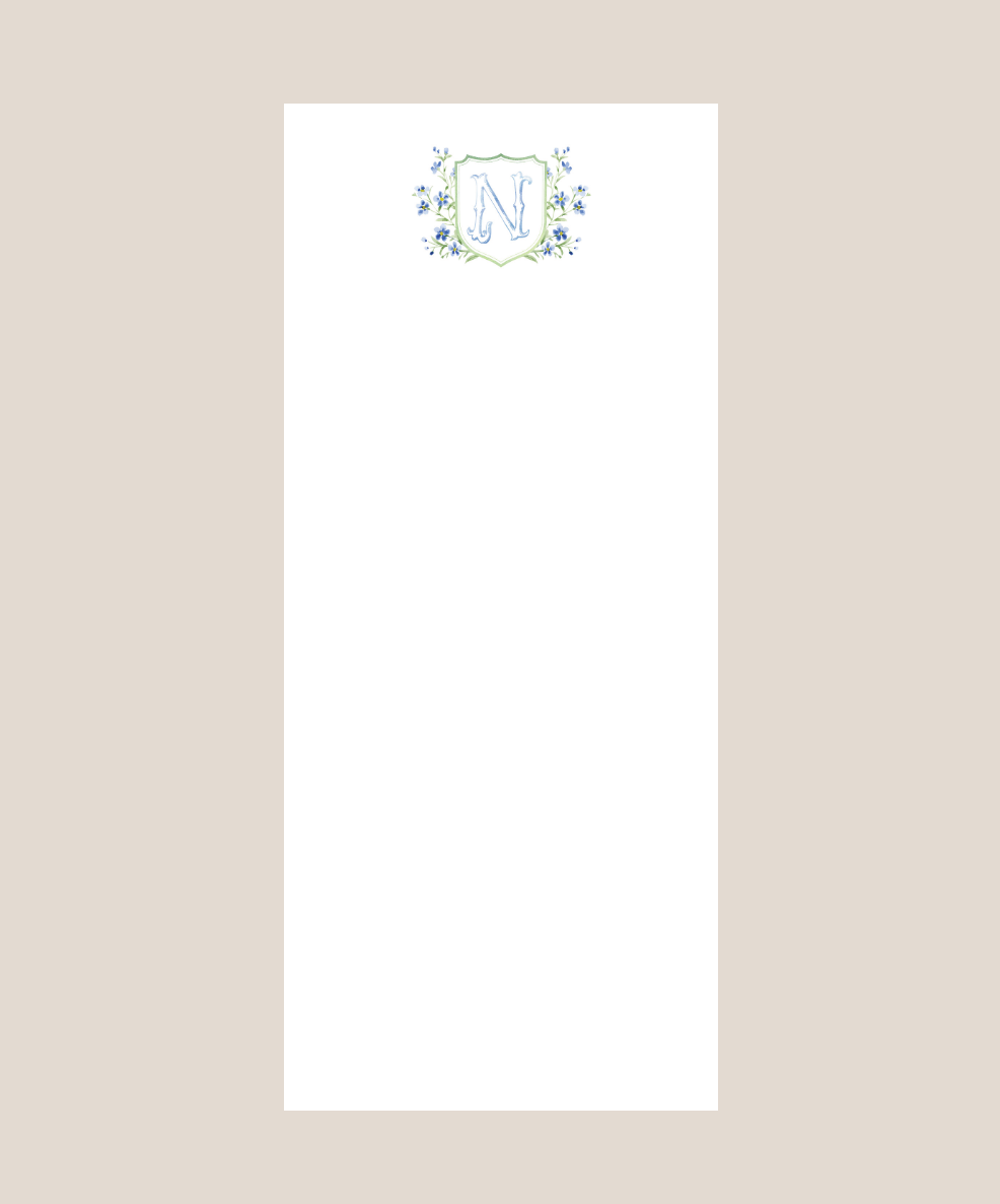 Letter Blooming Blues Notepad