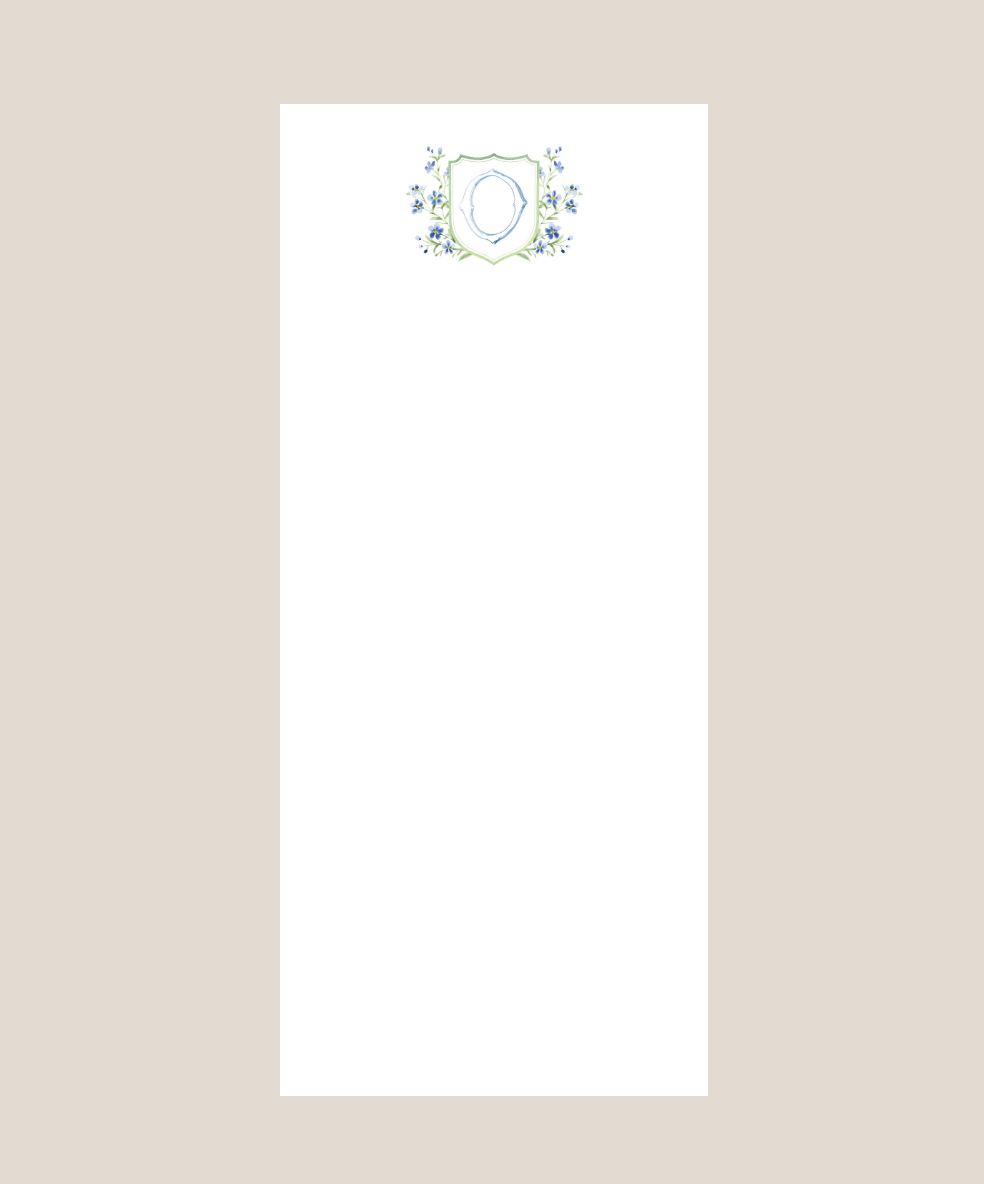 Letter Blooming Blues Notepad
